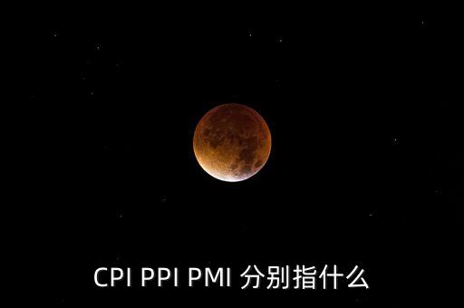 CPI PPI PMI 分別指什么