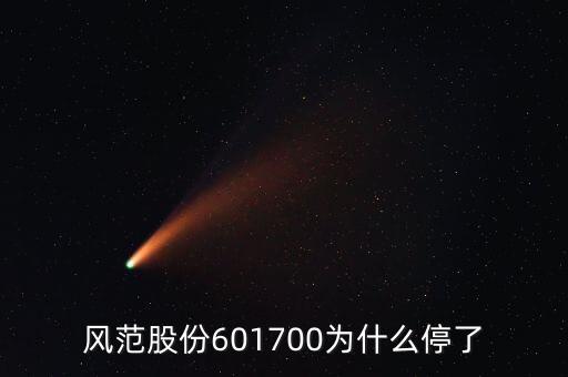 風(fēng)范股份601700為什么停了