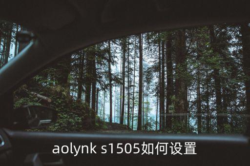 ic1505是什么意思，aolynk s1505如何設(shè)置