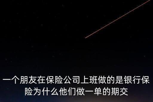 一個朋友在保險公司上班做的是銀行保險為什么他們做一單的期交