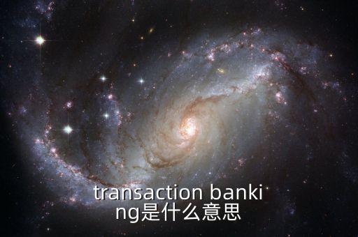 transaction banking是什么意思