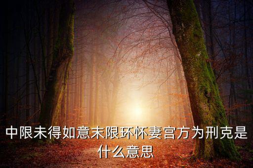 中限未得如意末限環(huán)懷妻宮方為刑克是什么意思