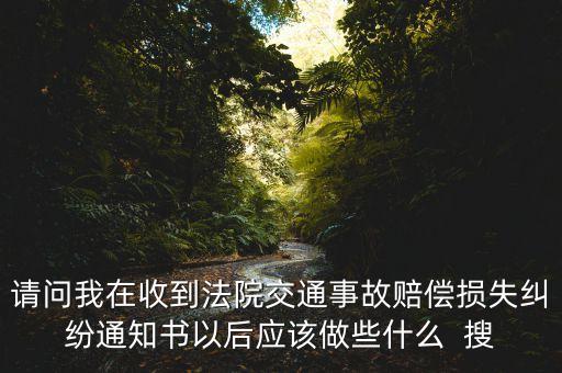 請(qǐng)問(wèn)我在收到法院交通事故賠償損失糾紛通知書(shū)以后應(yīng)該做些什么  搜