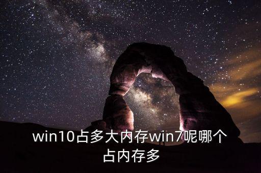 win10占多大內(nèi)存win7呢哪個(gè)占內(nèi)存多