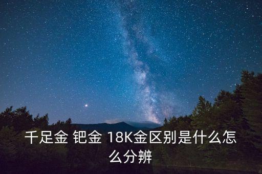 千足金 鈀金 18K金區(qū)別是什么怎么分辨