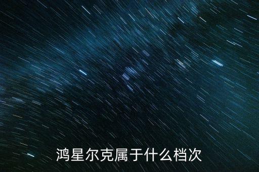 鴻星爾克屬于什么檔次