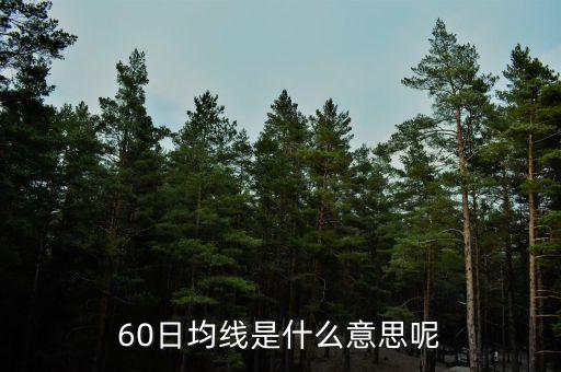 60日均線是什么意思呢