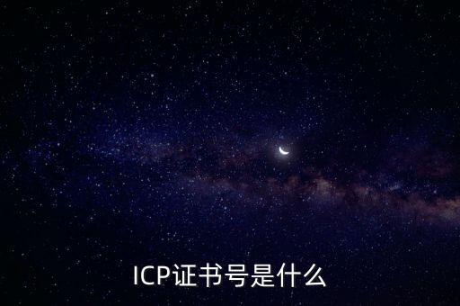 ICP證書號是什么