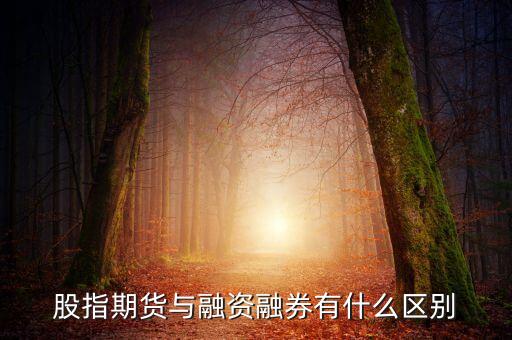 股指期貨與融資融券有什么區(qū)別