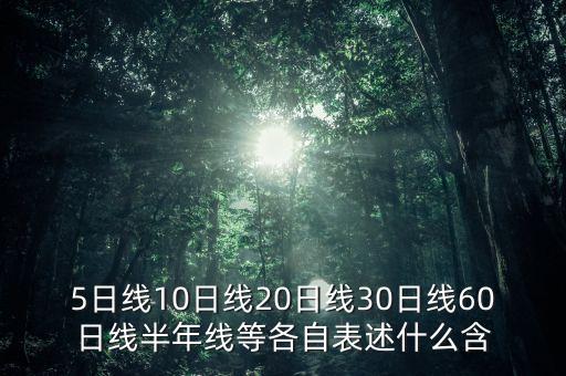 五日線上穿半年線代表什么，半年線的作用