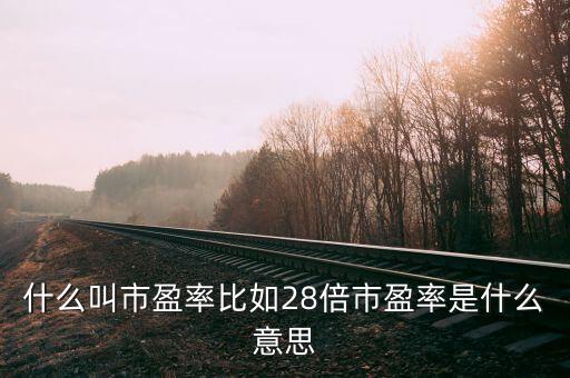 什么叫市盈率比如28倍市盈率是什么意思