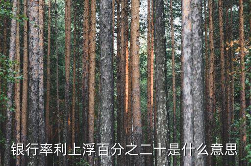 成都銀行存款上浮20是什么意思，1年存款10000上浮20是什么意思