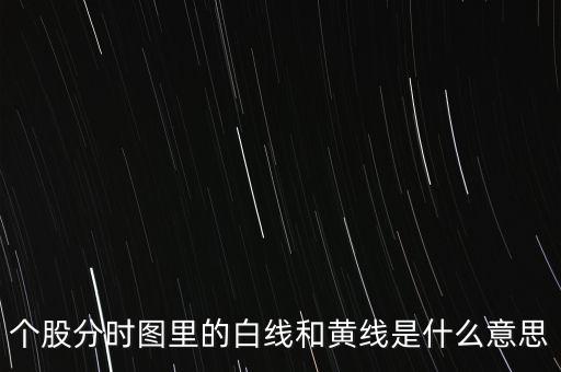 個股分時圖里的白線和黃線是什么意思