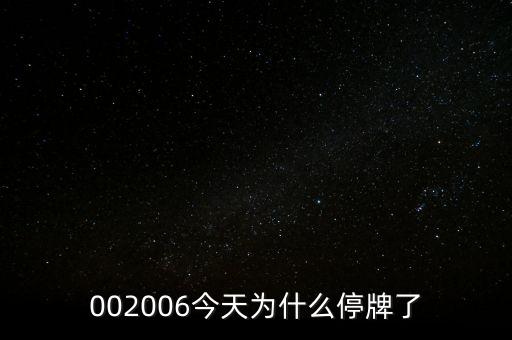 002006今天為什么停牌了