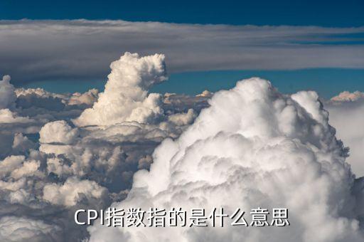 CPI指數(shù)指的是什么意思