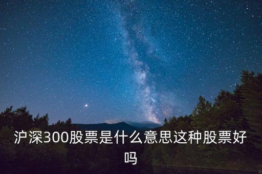 300股票是什么意思，300什么意思