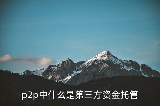 p2p中什么是第三方資金托管