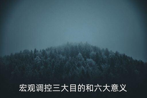 公關(guān)調(diào)控六大意義是什么，宏觀調(diào)控六大意義是什么