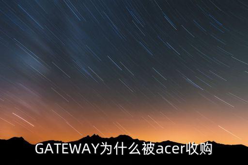 GATEWAY為什么被acer收購