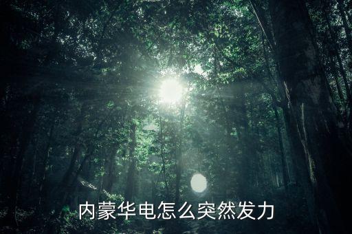 內(nèi)蒙華電怎么突然發(fā)力