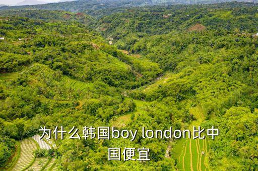 為什么韓國boy london比中國便宜