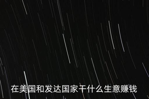 美國什么生意賺錢，在美國和發(fā)達(dá)國家干什么生意賺錢