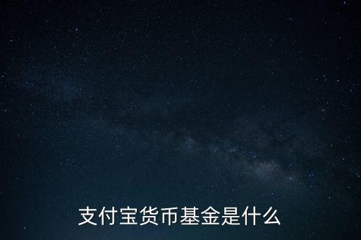 支付寶貨幣基金是什么