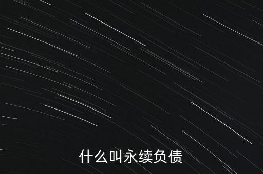 什么叫永續(xù)負(fù)債