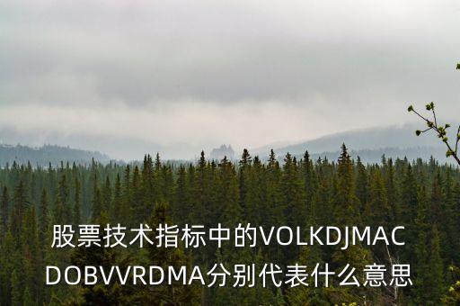 股票技術(shù)指標(biāo)中的VOLKDJMACDOBVVRDMA分別代表什么意思