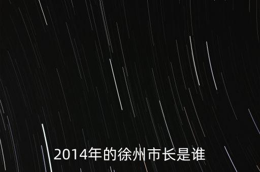 2014年的徐州市長(zhǎng)是誰(shuí)