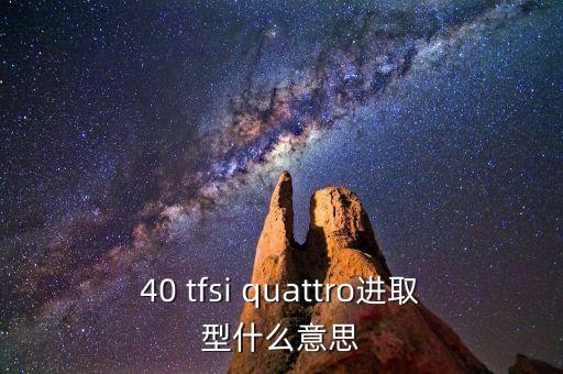 進(jìn)取級(jí)是什么意思，40 tfsi quattro進(jìn)取型什么意思