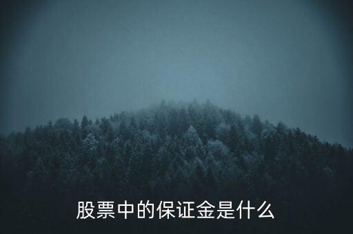 股票中的保證金是什么