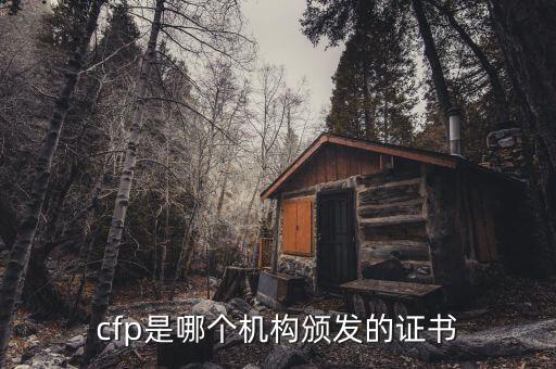 cfp是哪個(gè)機(jī)構(gòu)頒發(fā)的證書