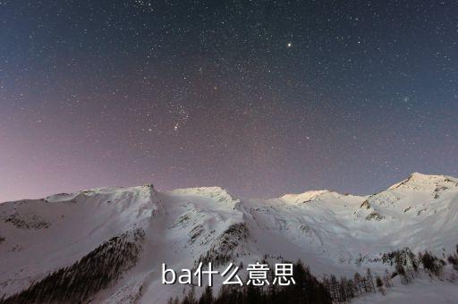 ba什么意思