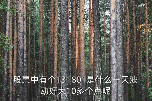 131801是什么股票，股票中有個(gè)131801是什么一天波動(dòng)好大10多個(gè)點(diǎn)呢