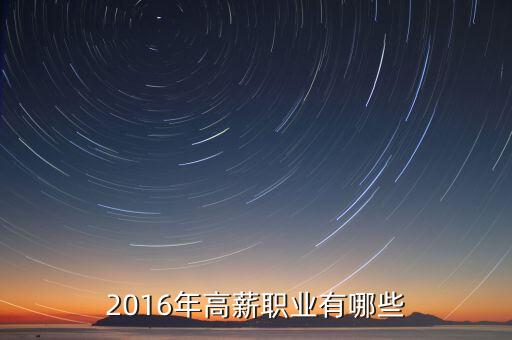 2016什么工作工資高，2016年高薪職業(yè)有哪些