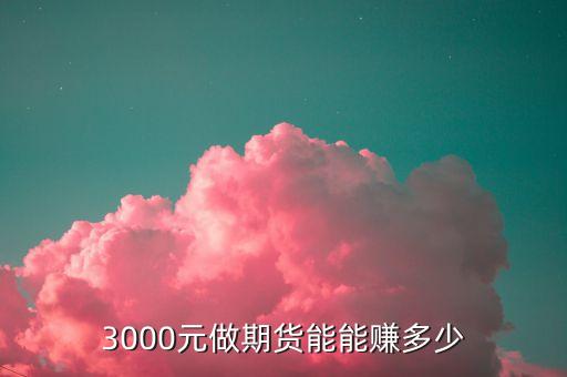 3000元做期貨能能賺多少