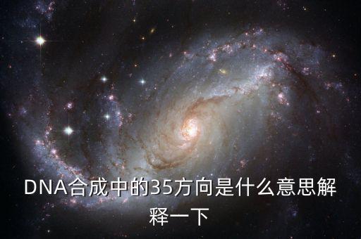 DNA合成中的35方向是什么意思解釋一下