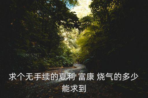 夏利安天然氣管需要什么手續(xù)嗎，求個(gè)無(wú)手續(xù)的夏利 富康 燒氣的多少能求到