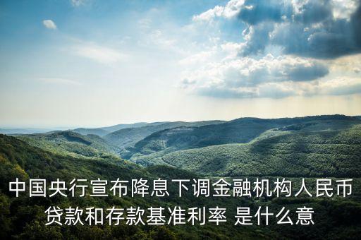 下調(diào)利率是什么經(jīng)濟政策，中國央行宣布降息下調(diào)金融機構(gòu)人民幣貸款和存款基準(zhǔn)利率 是什么意