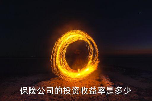 保險(xiǎn)公司的投資收益率是多少