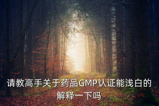 藥品gmp證書是什么，什么是制藥行業(yè)GMP