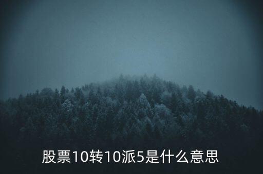 股票10轉10派5是什么意思