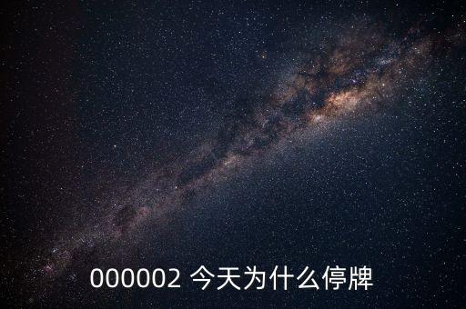 000002 今天為什么停牌