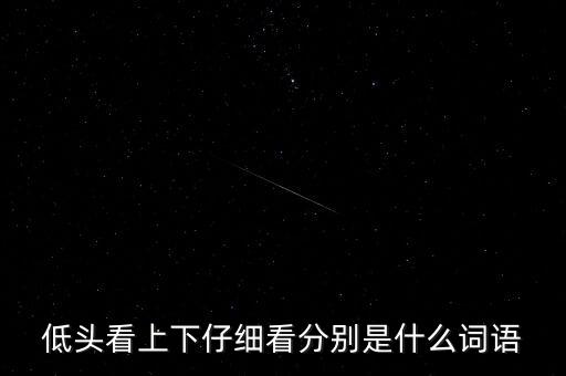 尾盤看什么，低頭看上下仔細(xì)看分別是什么詞語