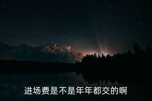 進(jìn)場(chǎng)費(fèi)是不是年年都交的啊