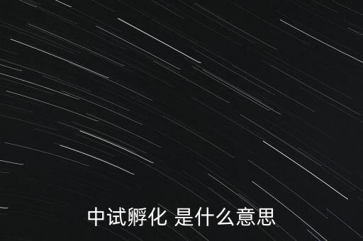 中試孵化是什么意思，中試孵化 是什么意思