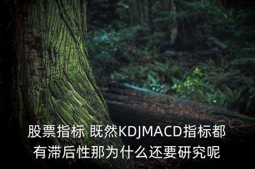 股票指標(biāo) 既然KDJMACD指標(biāo)都有滯后性那為什么還要研究呢