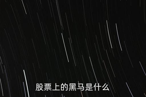 股票黑馬什么意思，股市上的黑馬是什么意思