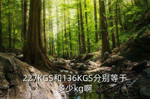 227KGS和136KGS分別等于多少kg啊